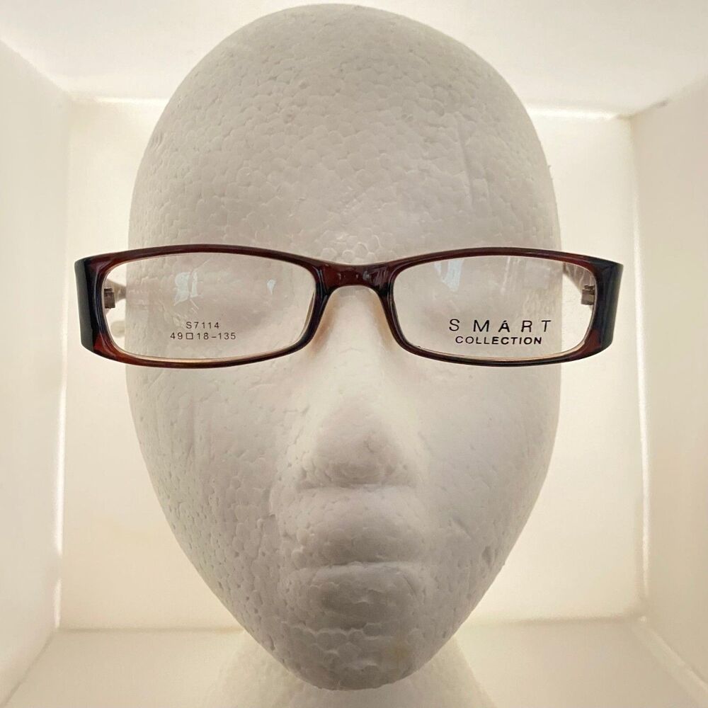 #5800 Smart Design Collection Womens Brown Rectangular Eyeglass Frames 49-18-135